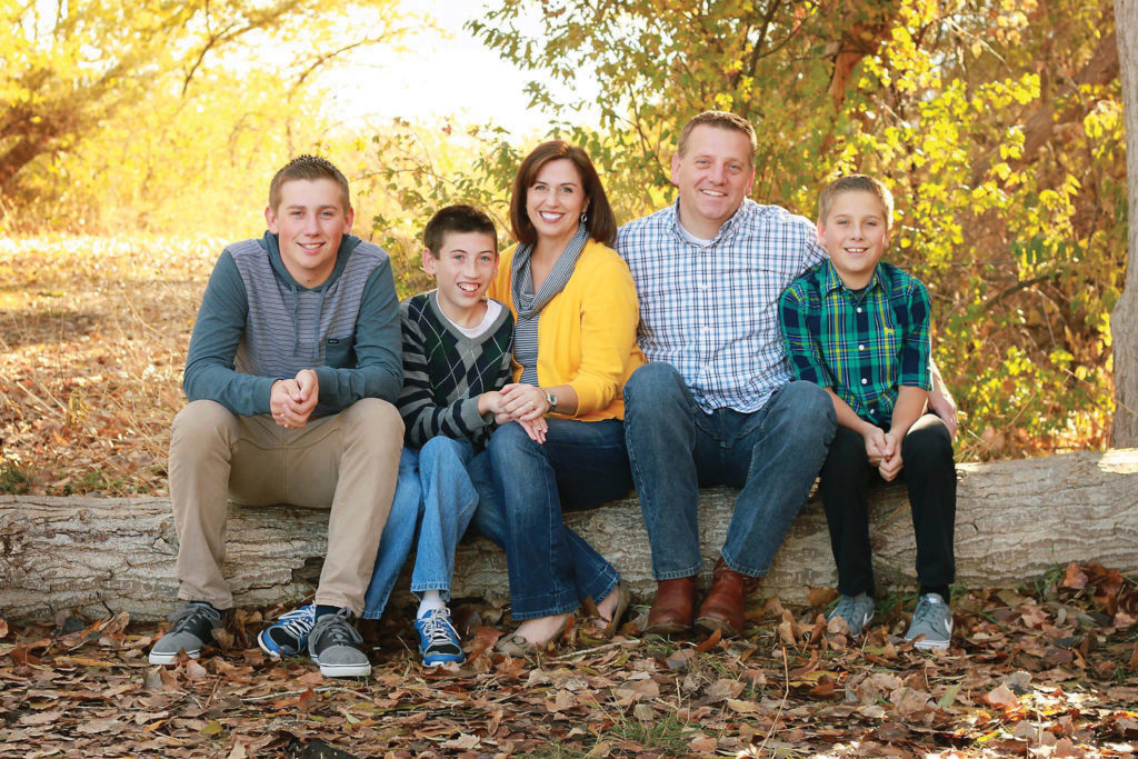 Lehi City council member Paige Albrecht and her family.