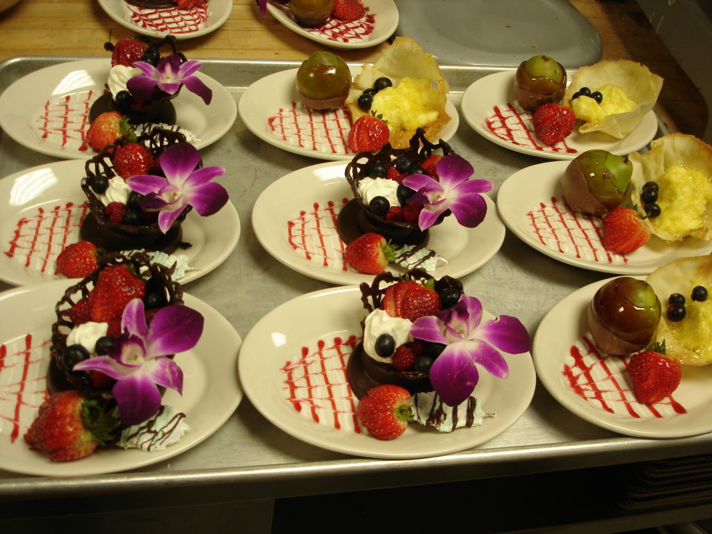 Plated desserts by MATC students.