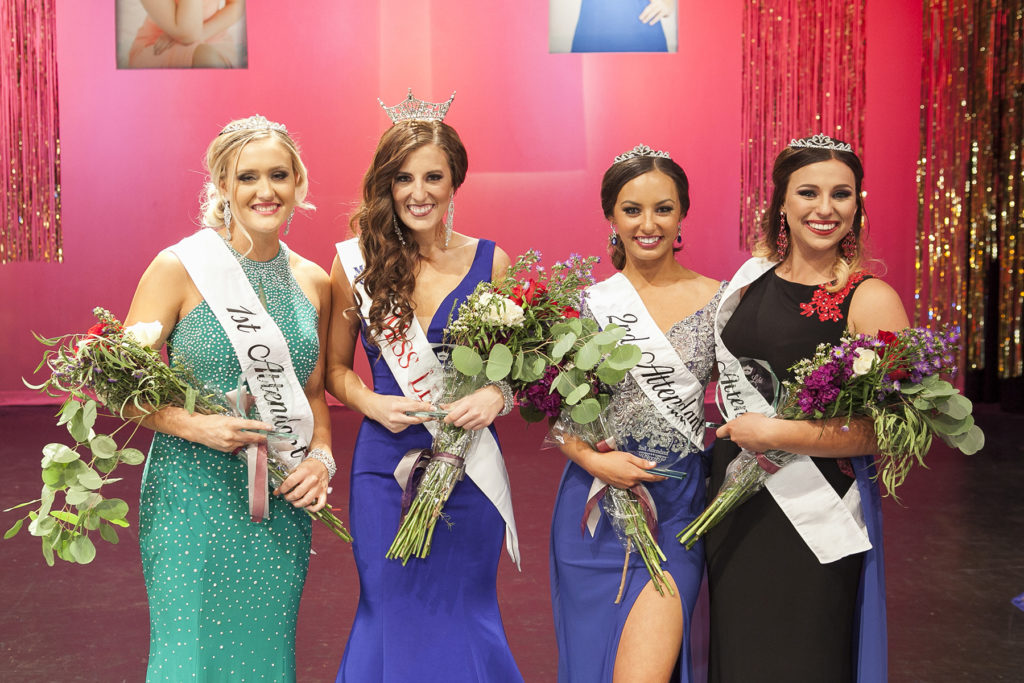 From left to right: 1st Attendant Madison Richardson, Miss Lehi: Jacki Thacker, 2nd Attendant Sienna Meek, 3rd Attendant Abby Anderson. Photo: Faces Photography
