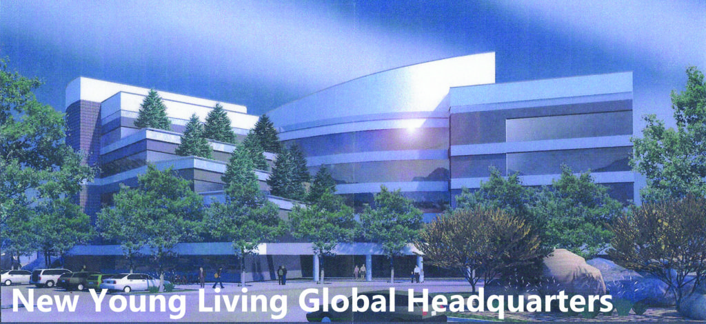 The Young Living Headquarters will be located between the Lehi Block Plant and Mountain Point  Medical Center. Artist's rendering from Lehi City website