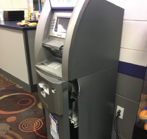 Lehi Jack and Jill’s broken ATM machine after the robbery.